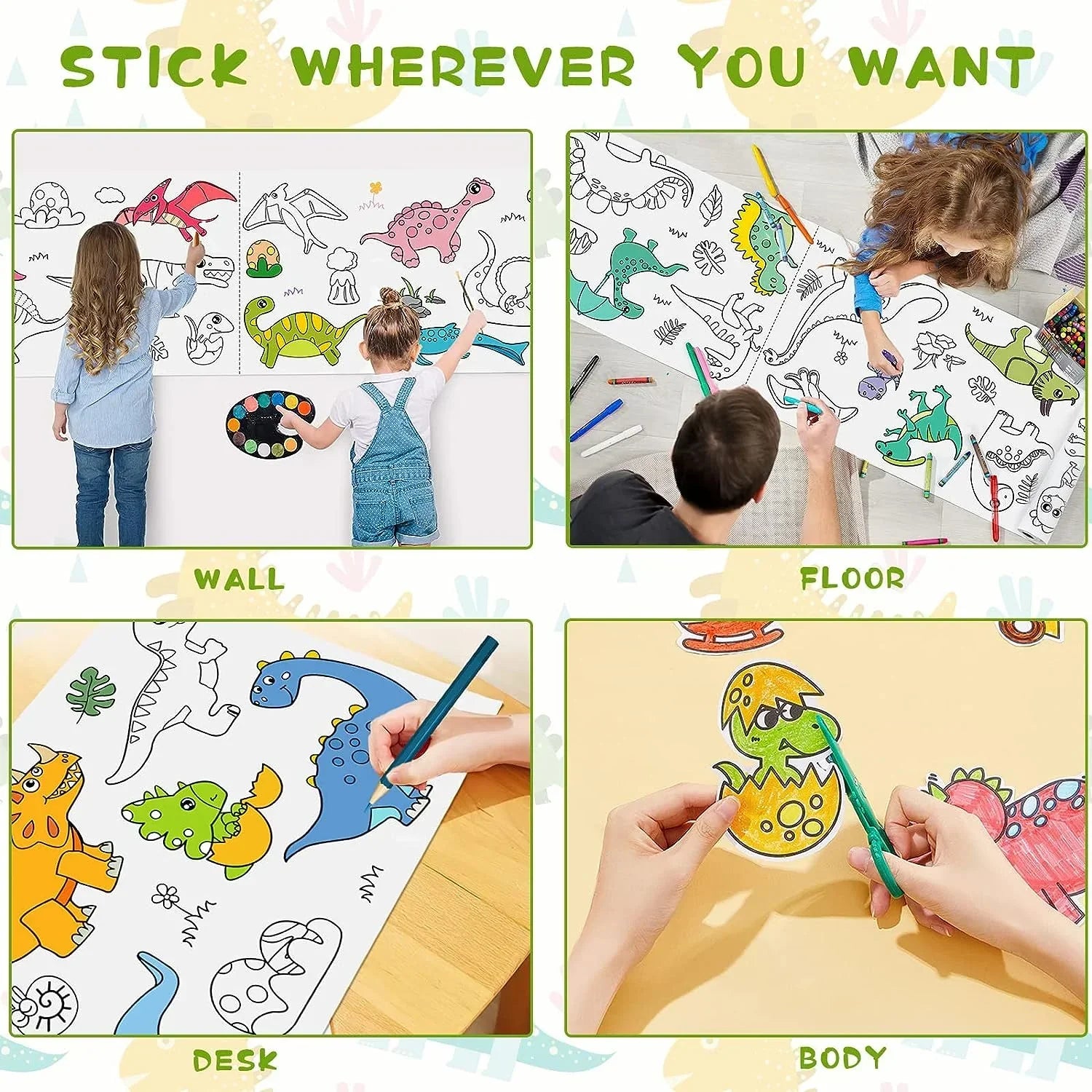 Children's Coloring Drawing Roll Sticker